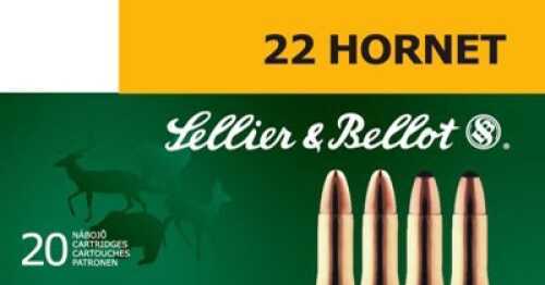 22 Hornet 20 Rounds Ammunition Sellier & Bellot 45 Grain Soft Point